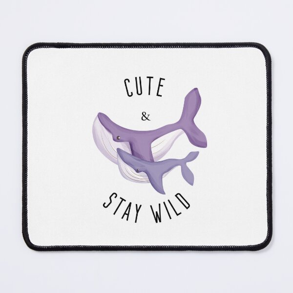 Item preview, Cute and Stay Wild Light Purple Whale with the Baby for Light Background designed and sold by activlifewear.