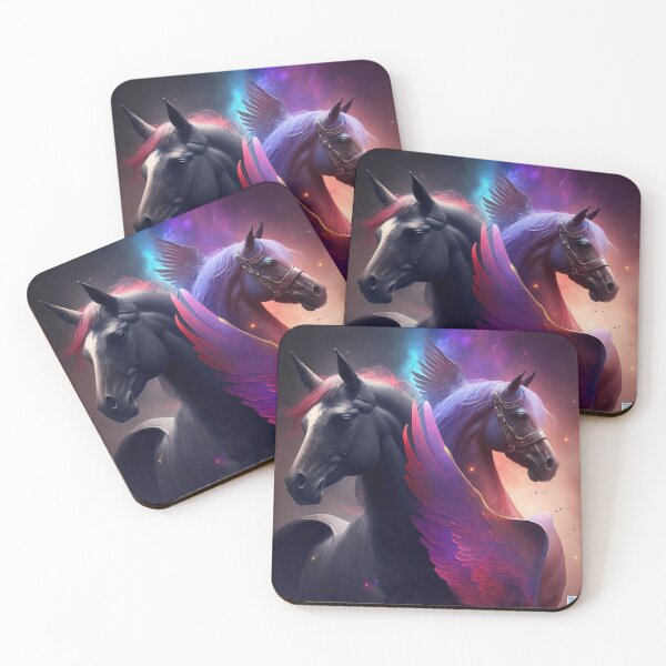 Item preview, Beautiful horses with wings close up 3 designed and sold by mythographiaart.