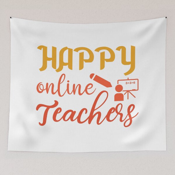 Item preview, HAPPY ONLINE TEACHERS designed and sold by SticerOcean.