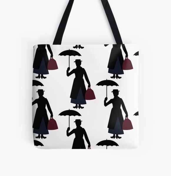 Mary Poppins Silhouette Tote Bag