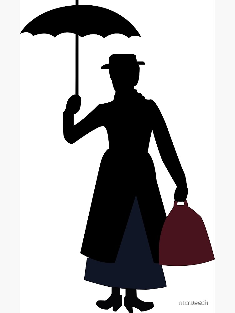 Mary Poppins Silhouette Art Print By Mcruesch Redbubble