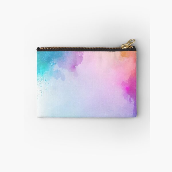 Item preview, Colorful Rainbow watercolor washes turquoise pink purple green blue painting artwork abstract designed and sold by adlydesigns.