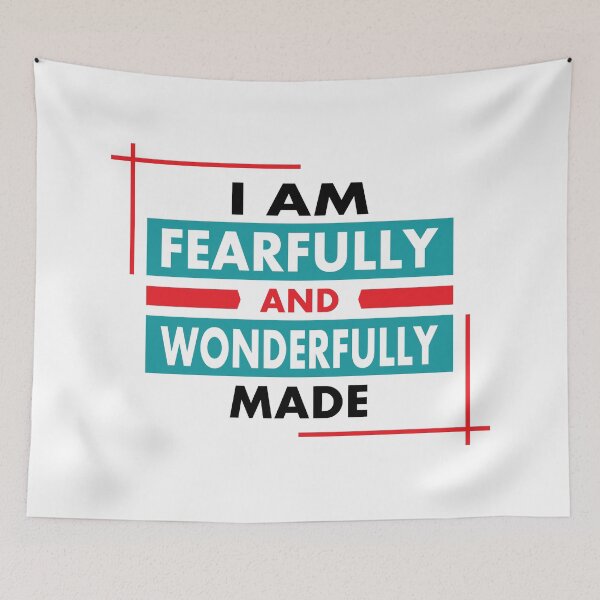 Item preview, I Am Fearfully and Wonderfully Made T-shirt, Sticker and logo designed and sold by Billium Halder.