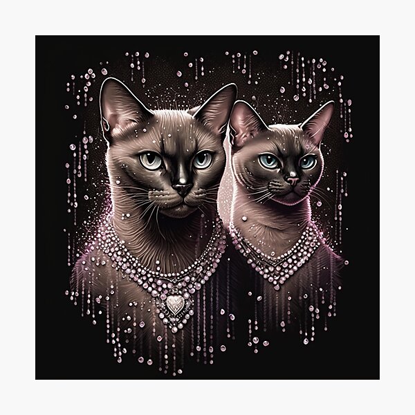 Item preview, Gatos birmanos de lujo designed and sold by Nocturne  Paws.