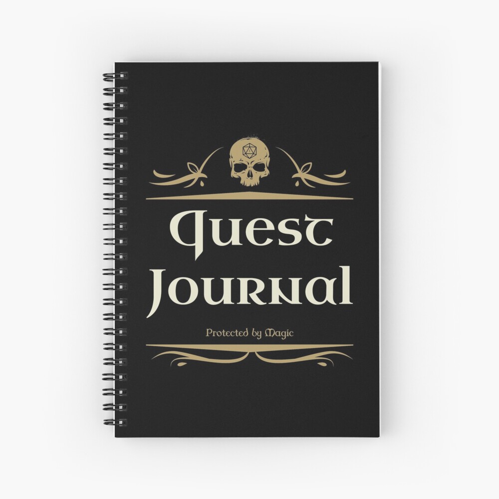 "Quest Journal Master Tabletop RPG Addict" Spiral Notebook for Sale by pixeptional Redbubble