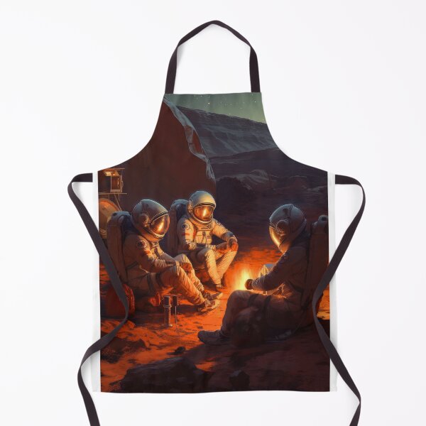 Item preview, astronauts partying on Mars, abstract illustration designed and sold by CanyonGarageArt.