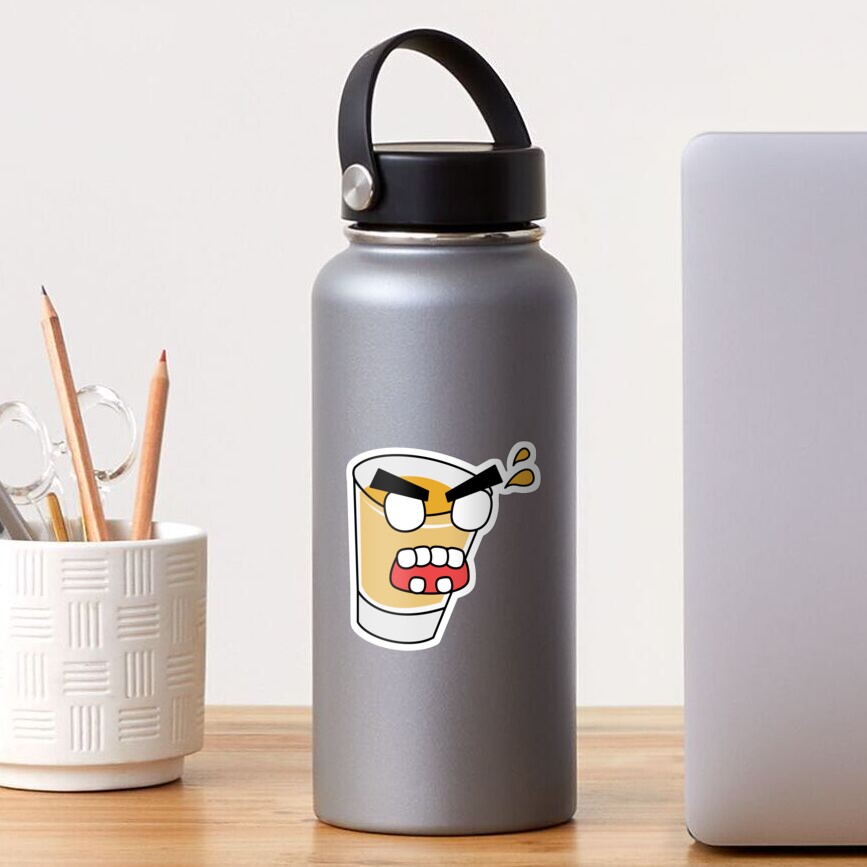 angry zombie whiskey shot Sticker