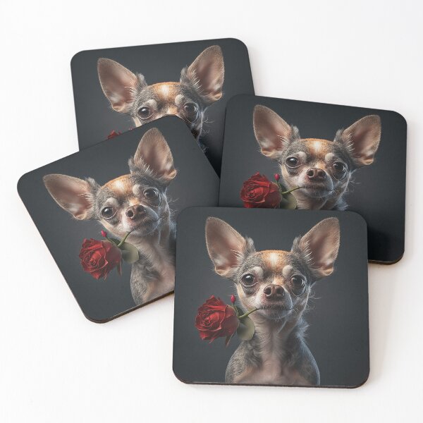 Item preview, dog with a rose  designed and sold by MichaAI.