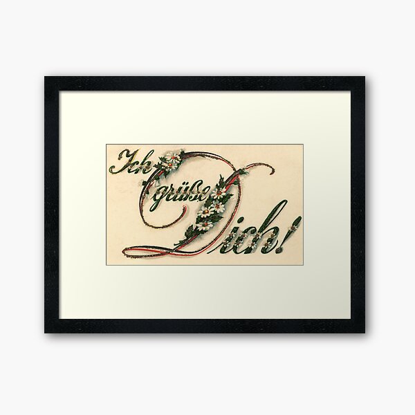 Historical greeting card Gerahmter Kunstdruck