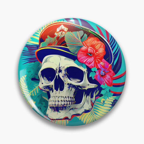 Item preview, Tropical Skull with Military Cap designed and sold by FiveIntentions.