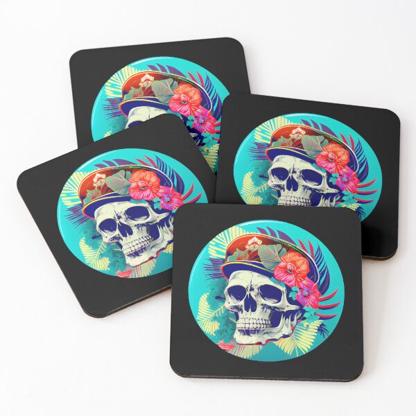 Item preview, Tropical Skull with Military Cap designed and sold by FiveIntentions.
