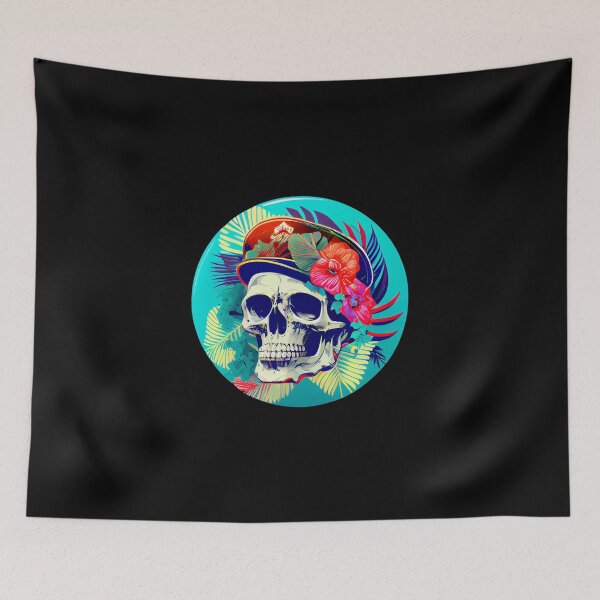 Item preview, Tropical Skull with Military Cap designed and sold by FiveIntentions.
