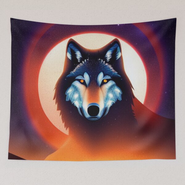 Item preview, Mystic wolf in the sunset designed and sold by kispixart.