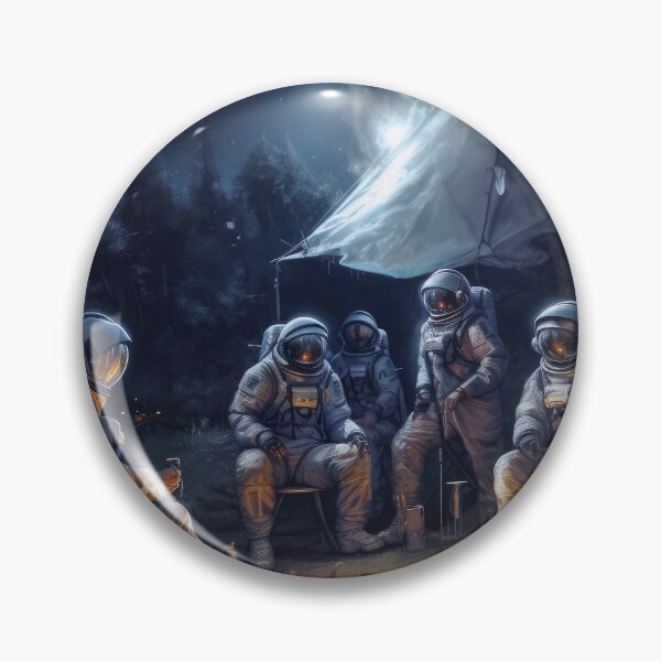 Item preview, astronauts partying on Mars, cosmic stories, abstract illustration designed and sold by CanyonGarageArt.