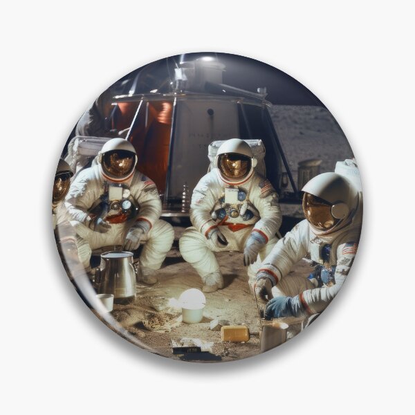 Item preview, astronauts partying on Mars, abstract illustration, cosmic stories designed and sold by CanyonGarageArt.
