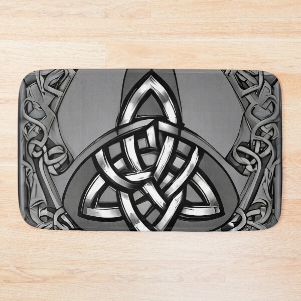 Item preview, "Complex Celtic Trinity Knot in Silver: A Gothic Design of Dark and Light" designed and sold by 9000MilesToHome.