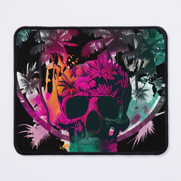 Item preview, Tropical Skull with Retro Background designed and sold by FiveIntentions.