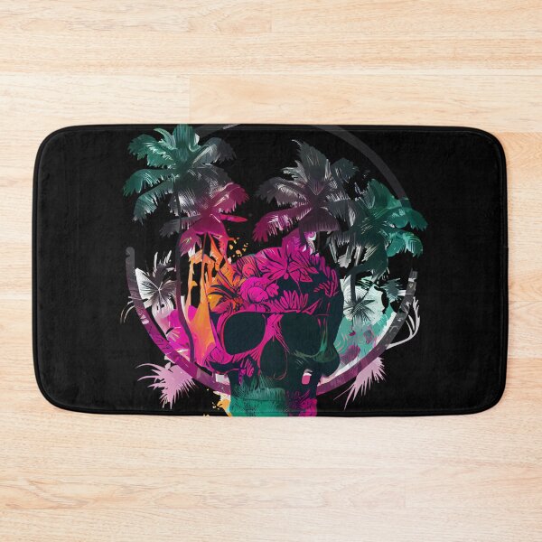 Item preview, Tropical Skull with Retro Background designed and sold by FiveIntentions.