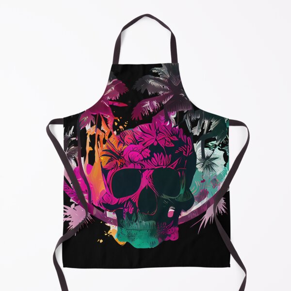 Item preview, Tropical Skull with Retro Background designed and sold by FiveIntentions.