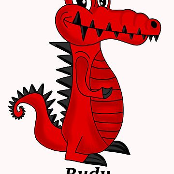 Sticker Red crocodile leather