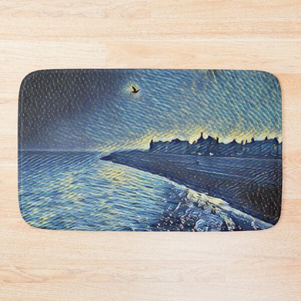 Item preview, Winter Beach Scene In Shades Of Blue designed and sold by Fearless-Fox.