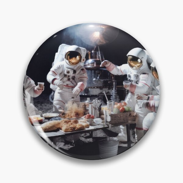 Item preview, astronauts partying on Mars, cosmic stories, abstract illustration designed and sold by CanyonGarageArt.