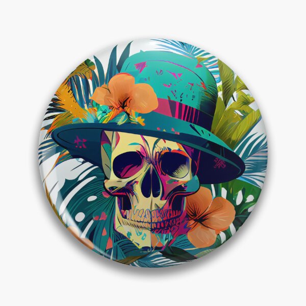 Item preview, Tropical Skull in Woman's Hat designed and sold by FiveIntentions.