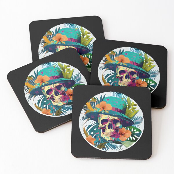 Item preview, Tropical Skull in Woman's Hat designed and sold by FiveIntentions.