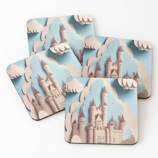 Item preview, Castle in the cloud Papercut designed and sold by MMDigitalArt.