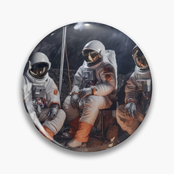 Item preview, astronauts partying on Moon, cosmic stories, abstract illustration designed and sold by CanyonGarageArt.