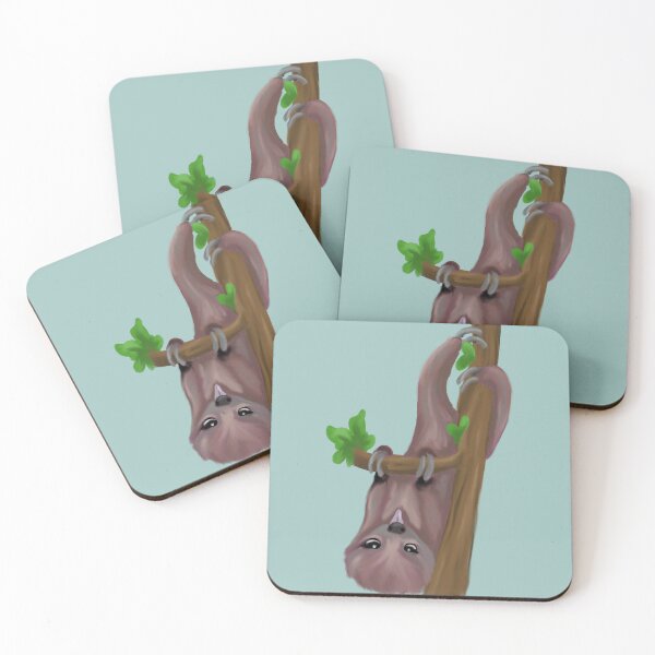 Item preview, Cute sloth hanging on tree designed and sold by Antiope33.
