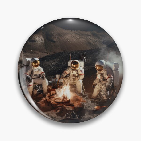 Item preview, astronauts partying on Moon, cosmic stories, abstract illustration designed and sold by CanyonGarageArt.