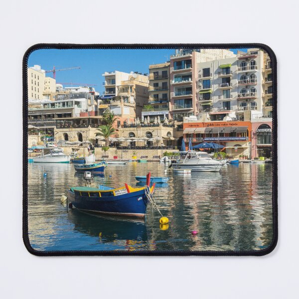 Item preview, Glossy Mediterranean Colours - Saint Julians Waterfront in Malta designed and sold by Georgia Mizuleva.