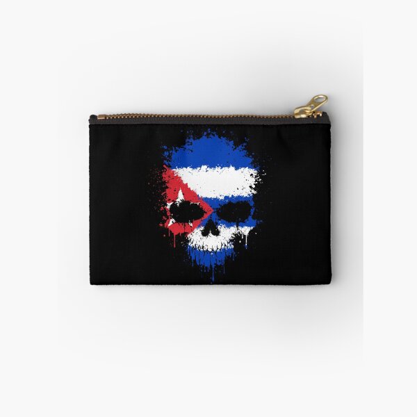 Item preview, Chaotic Cuban Flag Splatter Skull designed and sold by JeffBartels.