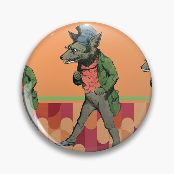 Item preview, thoughtful wolf, funny vintage illustration designed and sold by Mauswohn.