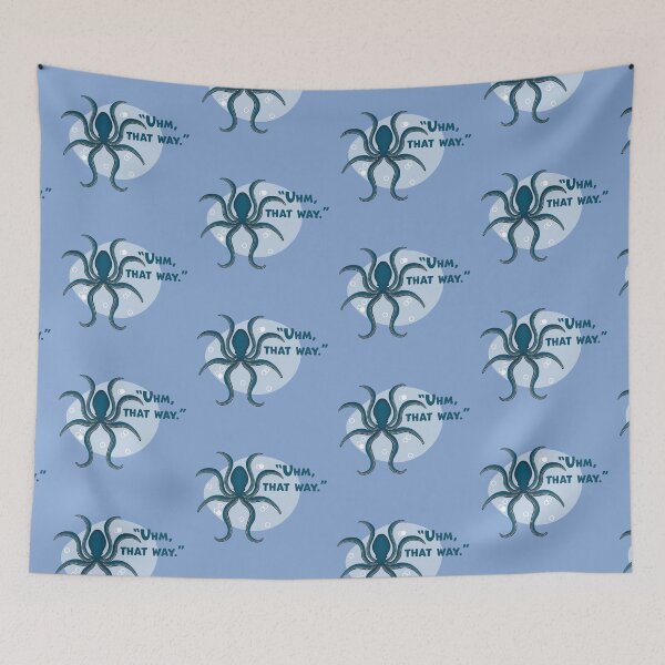 Item preview, Octopus | That Way Text, Blue designed and sold by iamKaye.