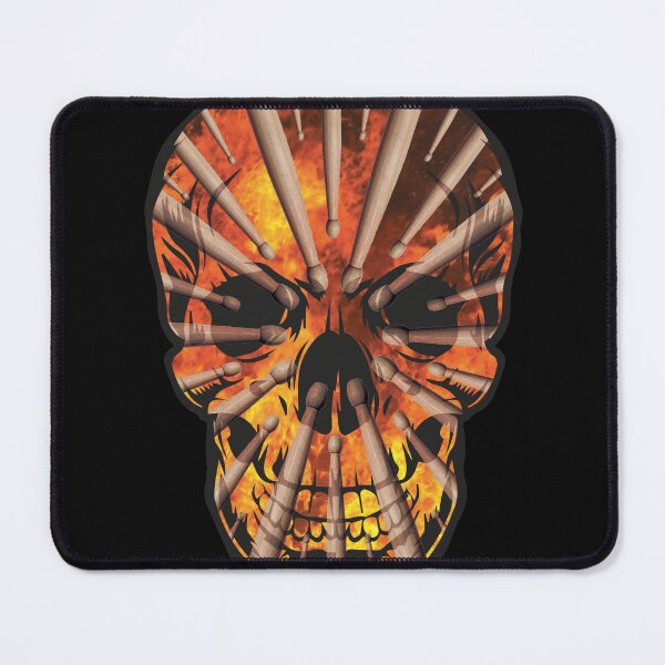 Item preview, fire skull t-shirt designed and sold by dreamer-zone.