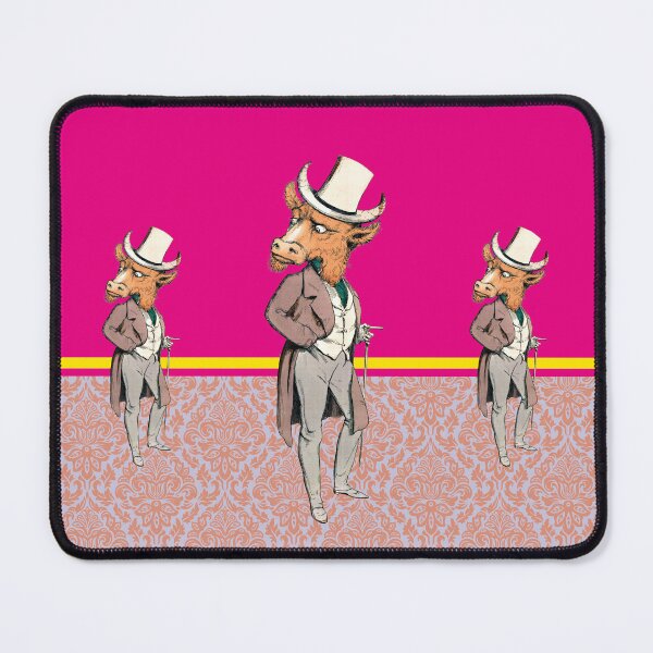 Item preview, Once upon a time there was an elegant cow with tails and hat, beautiful fairy tale characters with clothes, animal people, cute vintage illustration with funny animal people, sweet gifts for children, mouse living designed and sold by Mauswohn.