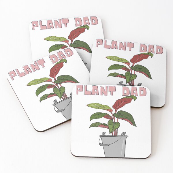 Item preview, Plant Dad - Red Under Leaf Plant designed and sold by KatsCanvas.