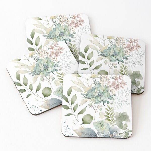 Item preview, Floral botanical watercolor wedding background designed and sold by dvoevnore.