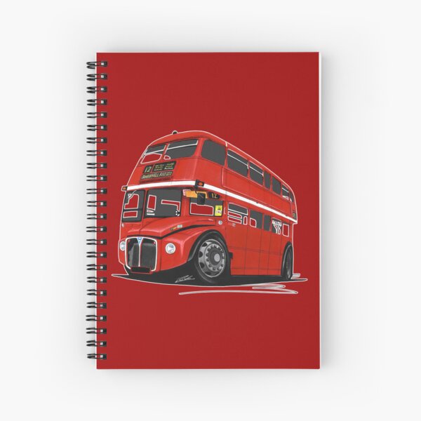 Aperçu de l'œuvre Vintage Double Decker Bus Classic Routemaster Red London Bus créée et vendue par Yeomans Cartoons.