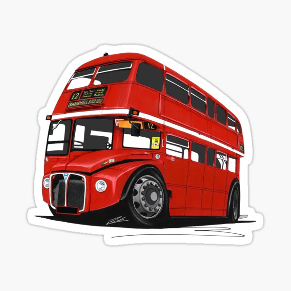 Londres pegatinas bus rojo London stickers pegatinas viajes