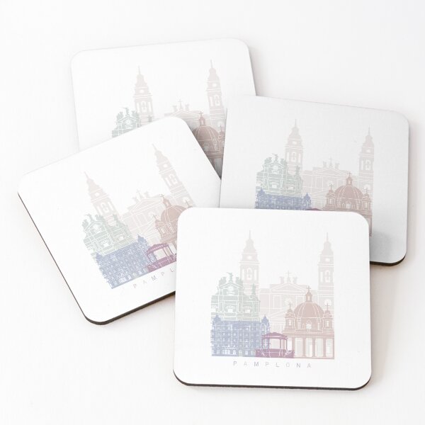 Item preview, PAMPLONA SKYLINE POSTER PASTEL designed and sold by paulrommer.