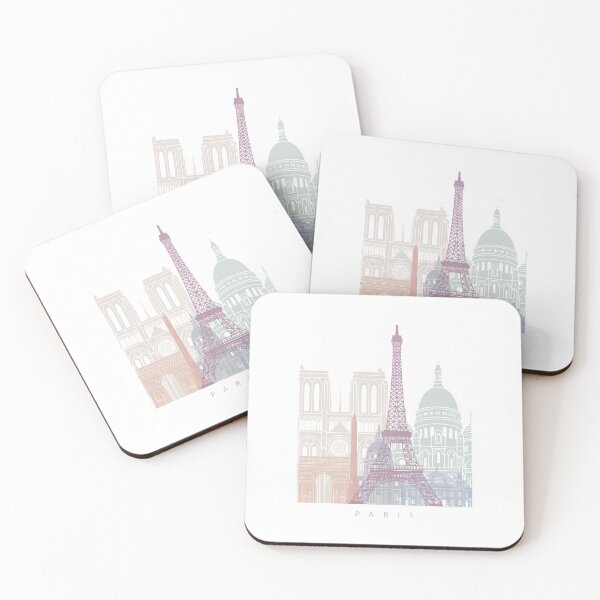 Item preview, PARIS SKYLINE POSTER PASTEL designed and sold by paulrommer.