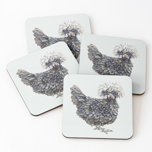 Item preview, Mable the White Crested Polish Chicken designed and sold by becca-boyce.