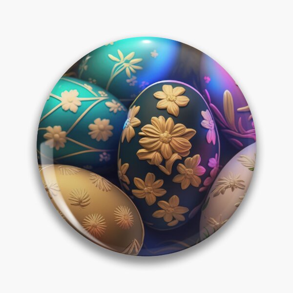 Artikelvorschau, Easter eggs with flowers pattern design, vintage colors and luminous light 10 entworfen und verkauft von jetaiart.