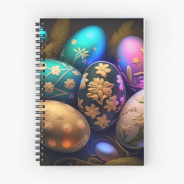 Item preview, Easter eggs with flowers pattern design, vintage colors and luminous light 10 designed and sold by jetaiart.
