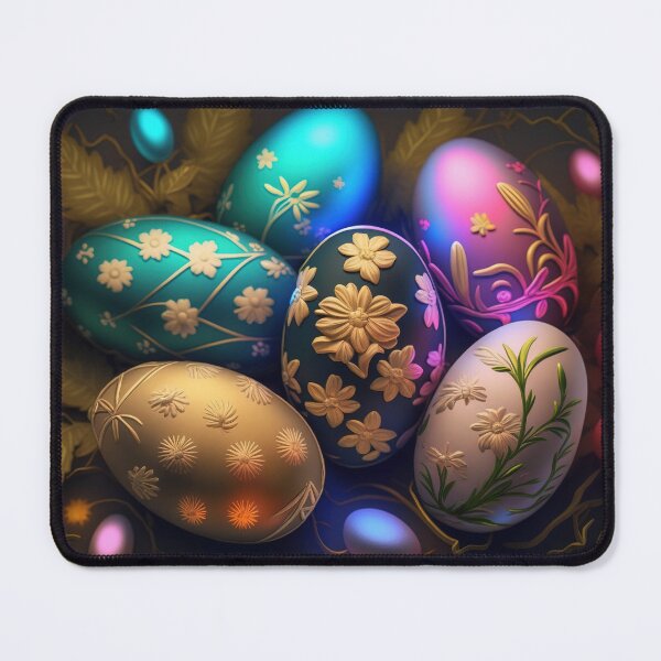 Artikelvorschau, Easter eggs with flowers pattern design, vintage colors and luminous light 10 entworfen und verkauft von jetaiart.