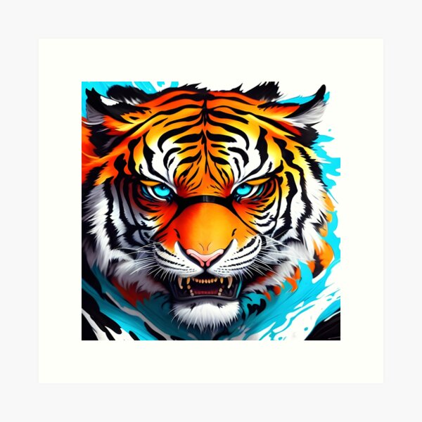 Retro Style Humorous Tiger Poster Giclee Art Print - The Creative