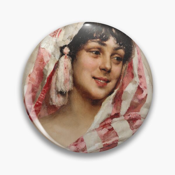 Artikelvorschau, Albert Edelfelt - Lachendes Modell mit Tuch 1880 - Moderne Kunst entworfen und verkauft von DejaVuStudio.
